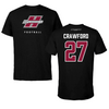 Henderson State University Football Black Tee  - #27 Kolbi Crawford