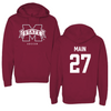 Mississippi State University Soccer Maroon Hoodie  - #27 Zoe Main