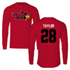 Illinois State University Football Red Redbird Long Sleeve  - #28 Chris Taylor