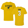 East Tennessee State University Soccer Gold Tee  - #3 Lindsey Cook