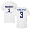 University of Florida Basketball White Tee  - #3 Micah Handlogten