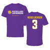 Western Illinois University Baseball Purple Tee  - #3 Logan Reidelberger