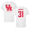 University of Houston Baseball White Tee  - #31 Kenneth Jimenez