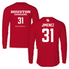 University of Houston Baseball Red Long Sleeve  - #31 Kenneth Jimenez