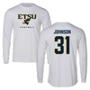 East Tennessee State University Football White Long Sleeve  - #31 Adrian Johnson