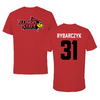 Illinois State University Baseball Red Redbird Tee  - #31 Trez Rybarczyk