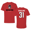 Austin Peay State University Football Red Mascot Tee - #31 Austin Skoglund