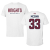 Fairleigh Dickinson University-Metropolitan Campus Basketball White Tee  - #33 Allie McGinn