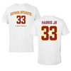 Iowa State University Football White Tee  - #33 Arlen Harris Jr