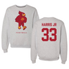 Iowa State University Football Gray Crewneck  - #33 Arlen Harris Jr