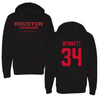 University of Houston Baseball Black Hoodie  - #34 Conner Bennett