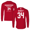 University of Houston Baseball Red Long Sleeve  - #34 Conner Bennett
