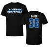 University of Alabama in Huntsville Lacrosse Black Tee - #36 Andrew Bauer