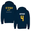 East Tennessee State University Basketball Navy Hoodie  - #4 Meleah Kirtner