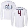 Fairleigh Dickinson University-Metropolitan Campus Volleyball White Long Sleeve  - #4 Dylan McFadden