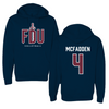 Fairleigh Dickinson University-Metropolitan Campus Volleyball Navy Hoodie  - #4 Dylan McFadden