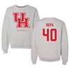 University of Houston Softball Gray Crewneck  - #40 Katy Repa