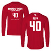 University of Houston Softball Red Long Sleeve  - #40 Katy Repa