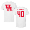 University of Houston Baseball White Tee  - #40 Brendan O'Donnell