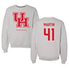 University of Houston Football Gray Crewneck  - #41 Jack Martin