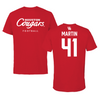 University of Houston Football Red Tee  - #41 Jack Martin