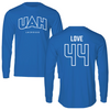 University of Alabama in Huntsville Lacrosse Blue Long Sleeve - #44 Wes Love