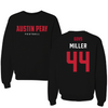 Austin Peay State University Football Black Block Crewneck - #44 Kyan Miller