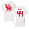 University of Houston Football White Tee  - #44 Aaron Willis