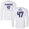 University of Florida Lacrosse White Jersey Long Sleeve - #47 Sara Grove