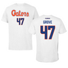University of Florida Lacrosse White Gators Tee - #47 Sara Grove