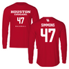 University of Houston Baseball Red Long Sleeve  - #47 Logan Simmons