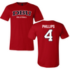 Dallas Baptist University Volleyball Red Jersey Tee - #4 Abby Phillips