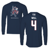 Fairleigh Dickinson University-Metropolitan Campus Baseball Navy Long Sleeve  - #4 Zack Will