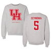 University of Houston Softball Gray Crewneck  - #5 Clare Ceynowa
