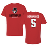 Austin Peay State University Baseball Red Mascot Tee - #5 Mateo Hernandez