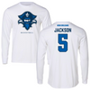University of New Orleans Basketball White Long Sleeve  - #5 Tyson Jackson