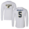 East Tennessee State University Baseball White Long Sleeve  - #5 Derek McCarley