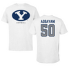 Brigham Young University Softball White Tee  - #50 Ailana Agbayani