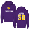 Western Illinois University Football Purple Hoodie  - #50 Mike Cardilli