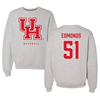 University of Houston Baseball Gray Crewneck  - #51 Cameron Edmonds