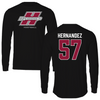 Henderson State University Football Black Long Sleeve  - #57 Gabe Hernandez