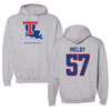 Louisiana Tech University Baseball Gray Hoodie  - #57 Will Melby