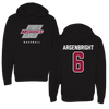 Henderson State University Baseball Black Hoodie  - #6 Kaden Argenbright