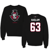 Austin Peay State University Football Black Mascot Crewneck - #63 Donovan Haslam