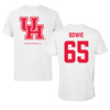 University of Houston Football White Tee  - #65 Cayden Bowie