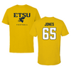 East Tennessee State University Football Gold Tee  - #65 Miada Jones