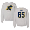 East Tennessee State University Football Gray Crewneck  - #65 Miada Jones