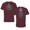 Fairleigh Dickinson University-Metropolitan Campus Volleyball Maroon Tee  - #6 Diego Diaz