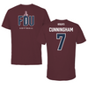 Fairleigh Dickinson University-Metropolitan Campus Softball Maroon Tee  - #7 Riley Cunningham