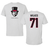 Austin Peay State University Football Gray Mascot Tee - #71 Harrison Wilkes